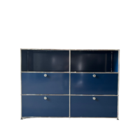 USM Haller blue side cabinet