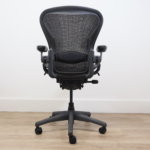 Refurbished Herman Miller Aeron Chair - fully loaded Size B Tuxedo - Image 6