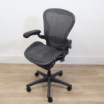 Refurbished Herman Miller Aeron Chair - fully loaded Size B Tuxedo - Image 12