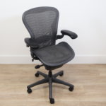 Refurbished Herman Miller Aeron Chair - fully loaded Size B Tuxedo - Image 13